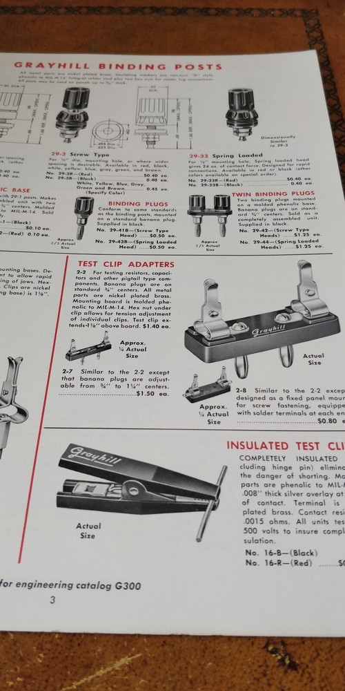 1950's Grayhill ~ Catalog M-202 ~ Miniature Electronic Components