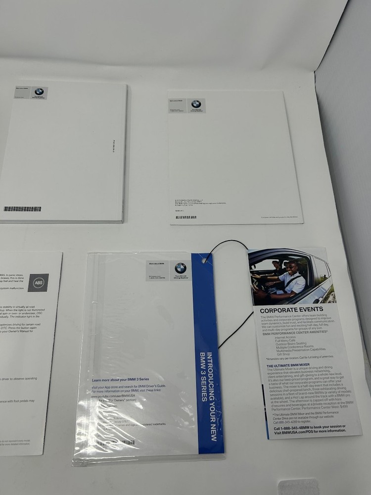 2012 BMW 3 Series Owner's Manual Set