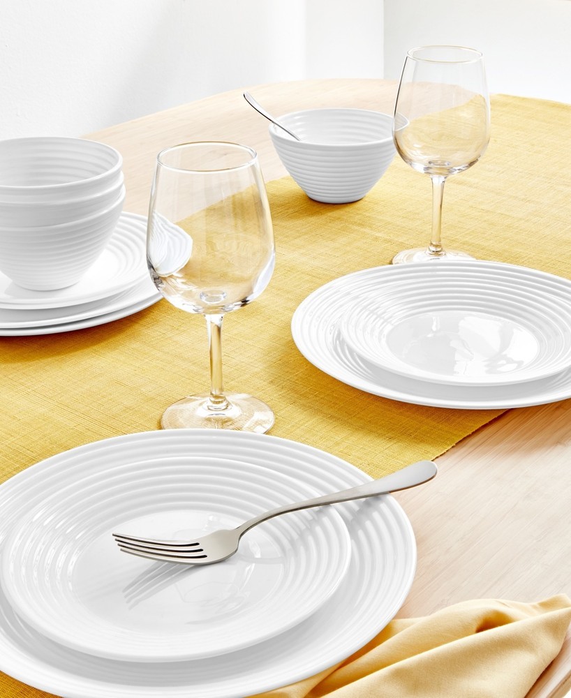 Arch Studio Opal Glass Spiral 9 Pc. Dinnerware Set (Incomplete Set)