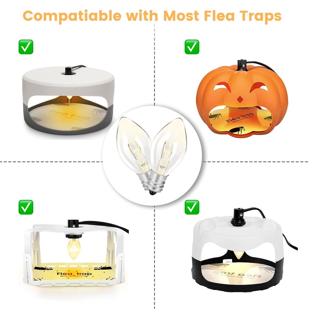 Flea Trap Light Bulb Replacement 10 Pack 7W Replacement Bulbs for Flea Traps ...
