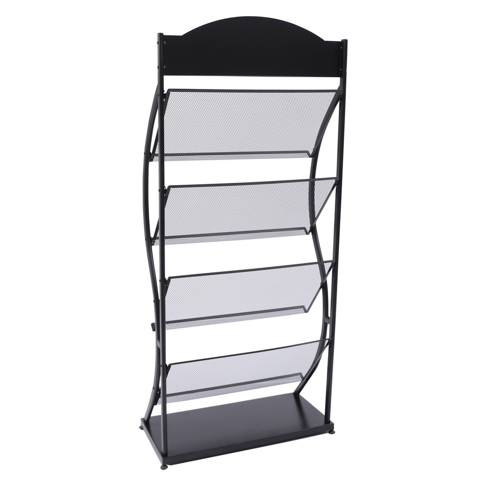 4 Layer Information Rack Storage Rack Newspaper Rack Display Rack Manual