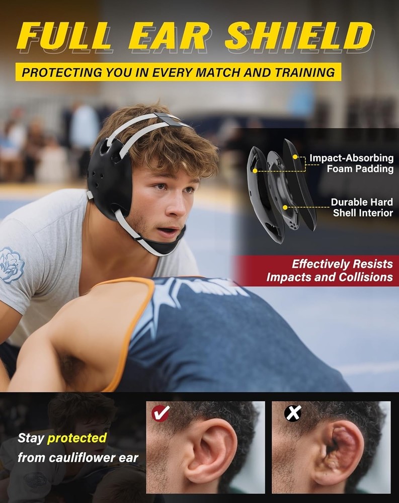 Communication-Friendly Wrestling Headgear=