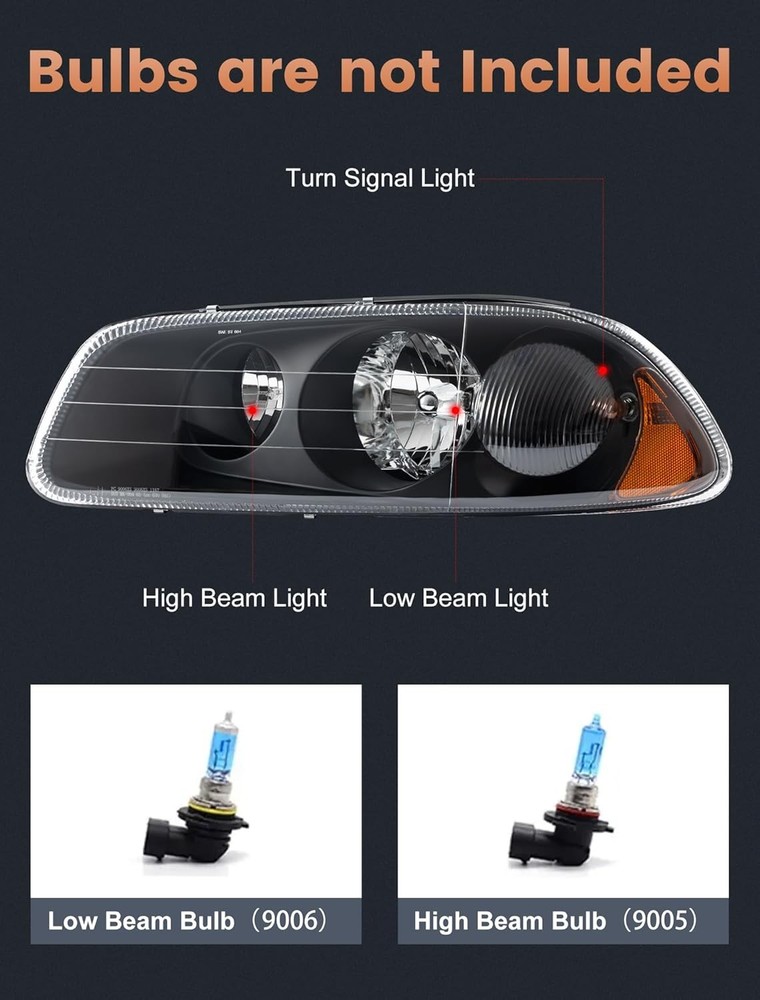 Mack Truck Headlight Assembly Vision Granite Black