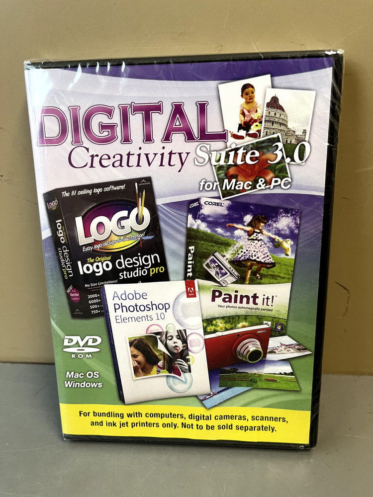 Digital Creativity Suite 3.0 For Mac & PC Elements 10 Corel Paint It Logo Design