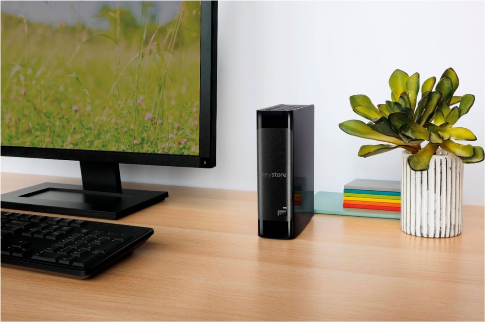 WD - easystore 18TB External USB 3.0 Hard Drive - Black
