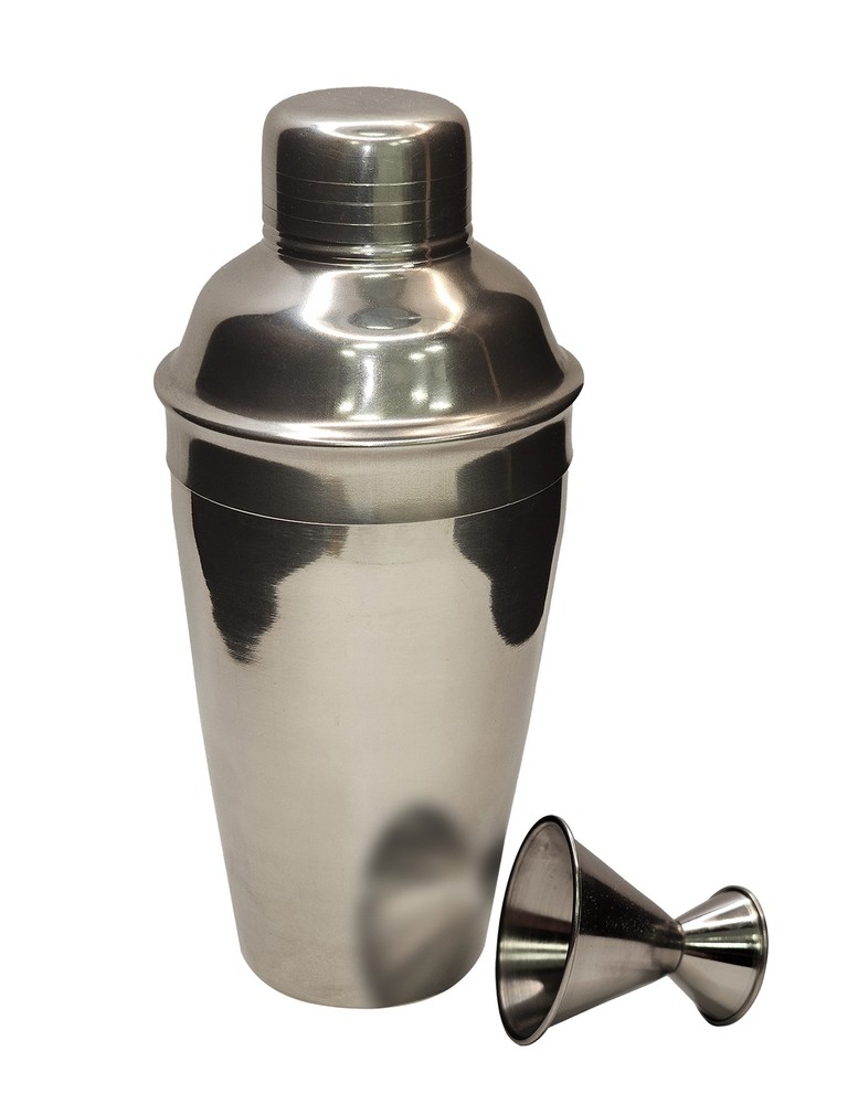 Home Brew Ohio Stainless Steel Cocktail Shaker 500ml and Jigger 1/2oz X 2oz