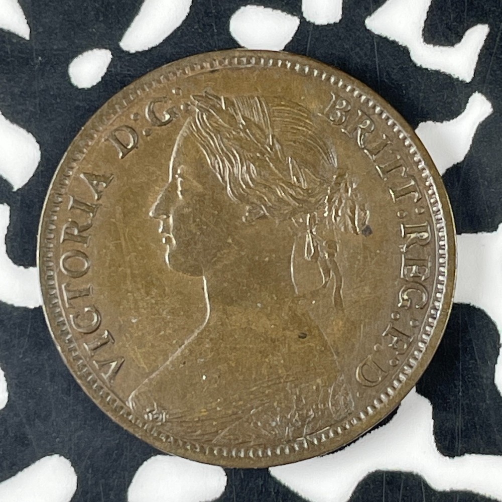 1861 Nova Scotia 1/2 Cent Half Cent Lot#C9984 Nice!