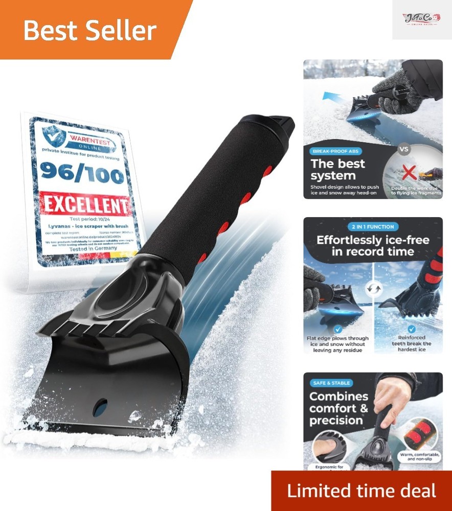 Efficient Ice Scraper with Non-Slip Handle & Strong Claws for Winter Safety