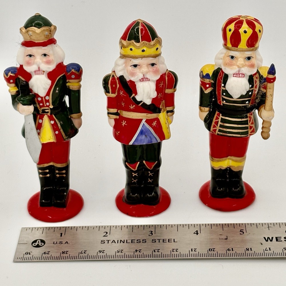 3 Nutcracker Christmas Placecard Holders