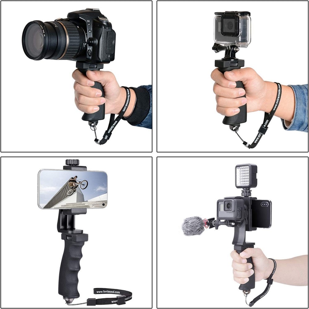 2in1 Ergonomic Portable Action Camera+Smartphone SYN Hand Grip Black