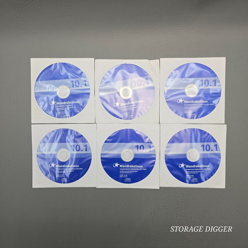 VTG Mandrake Linux 10.1 Powerpack Operating System Software 6 Installation CD's