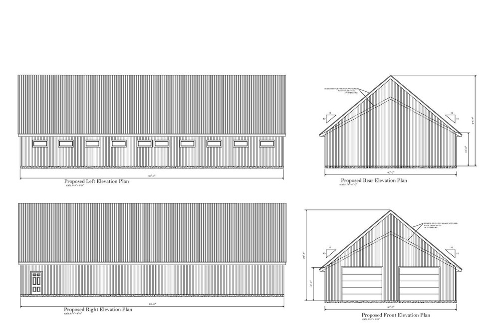 40'x80' POLE BARN CONSTRUCTION GABLE PLAN 23-4080-PB-GBL-12 CUSTOM RENE_RIZZO