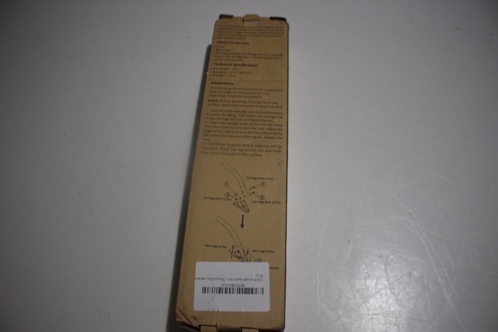 J POLE 13" OUTDOOR ANTENNA MOUNT LIGHTWEIGHT ADJUSTABLE ANGLE