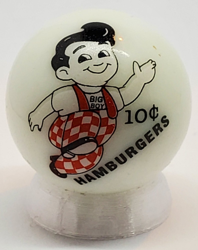 Big Boy Guy 1" Glass Logo Marble w/ Stand
