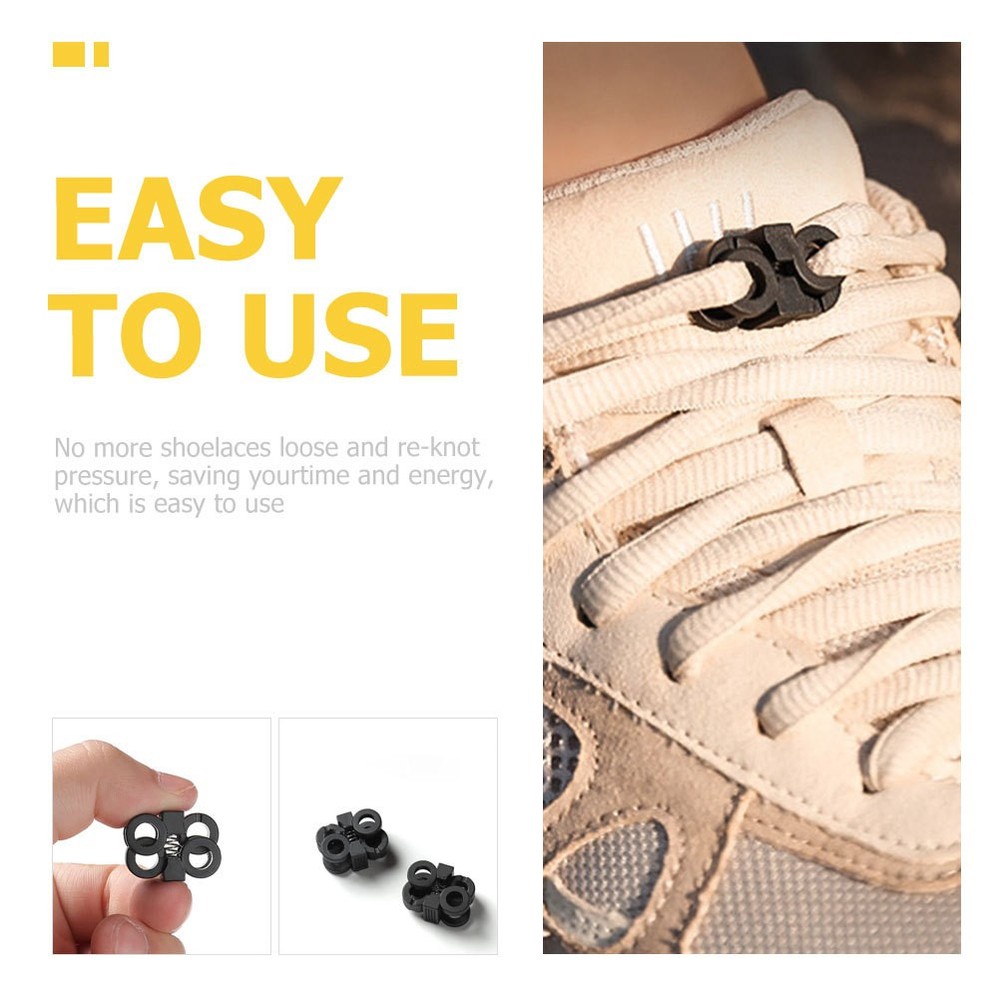 20 Pcs Plastic Buckles Non Adjustable Fastener Locks for Shoes