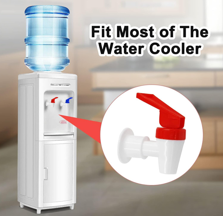 4Pcs Replacement Cooler Faucet, 2 Red and 2 Blue Internal Thread Plastic Spigot