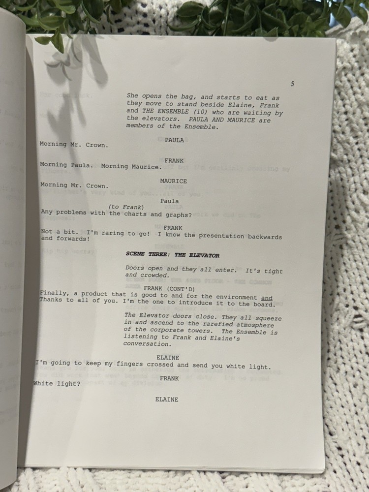 Whistle Blower Musical Script 1st Draft Yvette Freeman Hartley Rare Unproduced