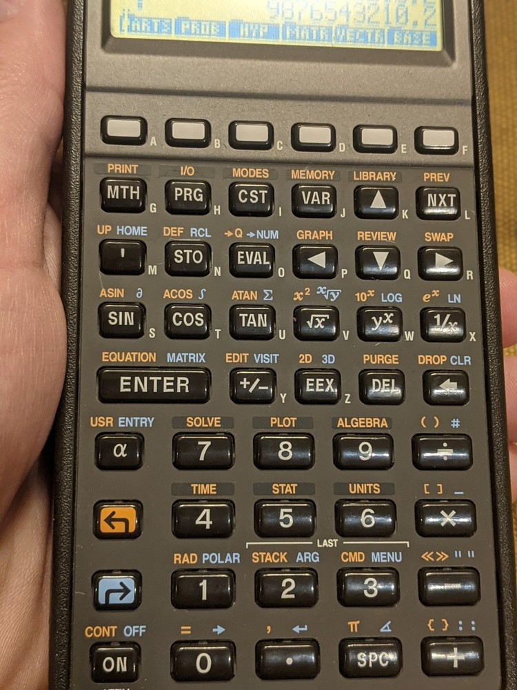 HP 48SX Scientific Expandable Calculator With Case Missing 1 Vertical Column