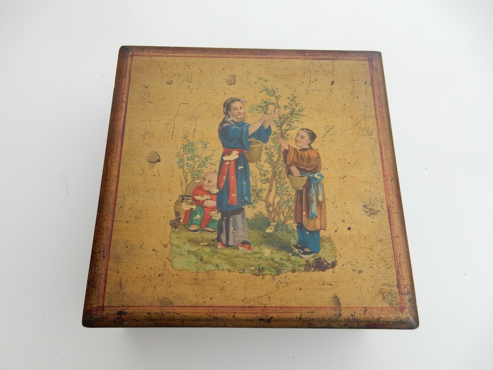 JAPANESE EDWARDIAN BOX  LAQUER  TRANSFER   JAPANALIA