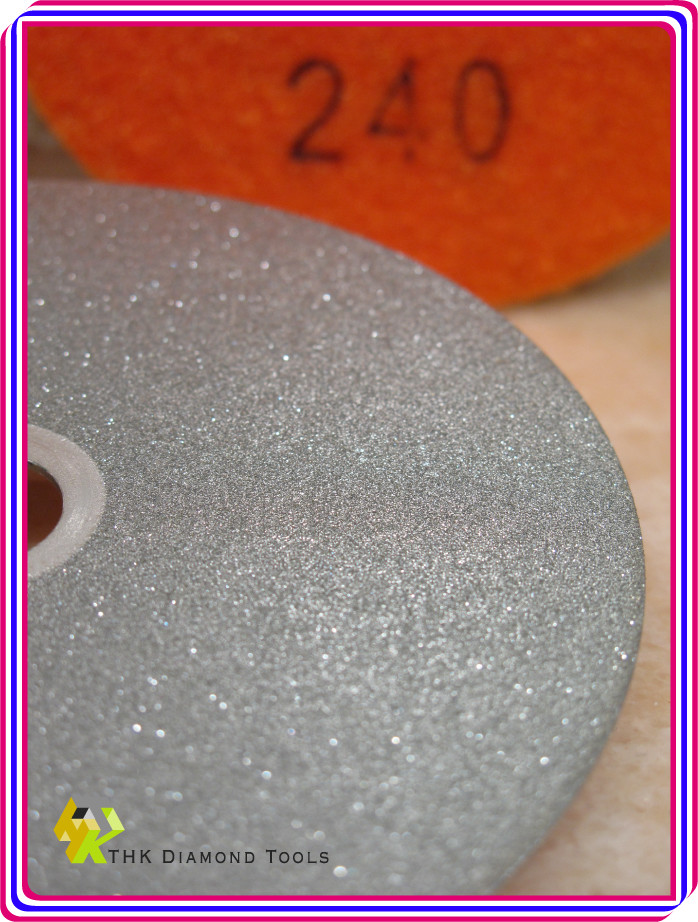 10 x 100mm 4" THK Diamond FLAT LAP lapping grinding wheel disc hook loop backed