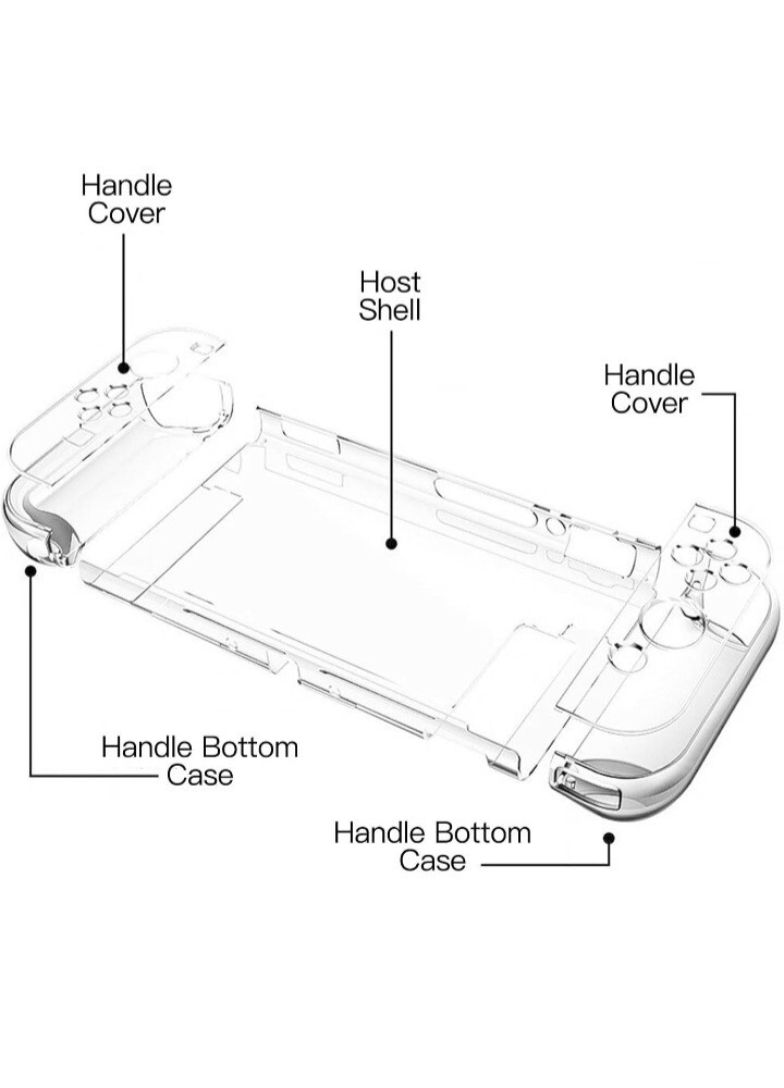 Nintendo switch Console + Joy-Cons Hard PC Crystal Clear Protectors