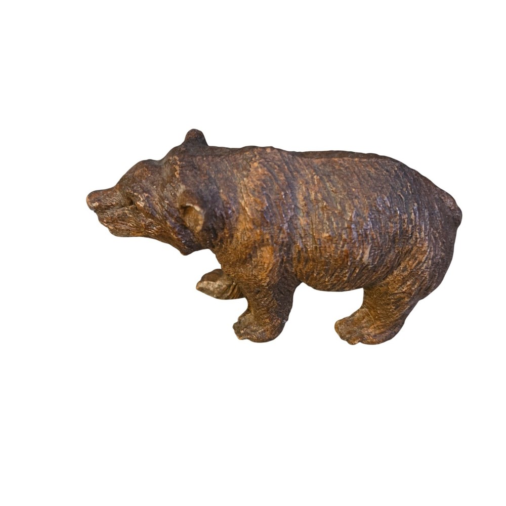 Vintage Composite Bear Figurine Rustic Cabin Decor Grizzly Sculpture