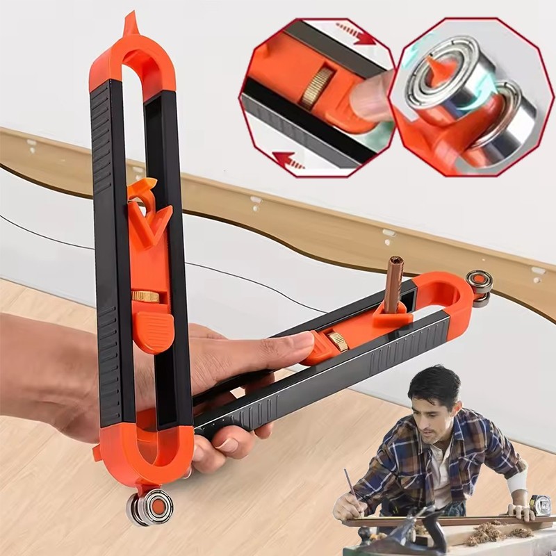 Profile Scribing Ruler Contour Gauge with Lock - Precise Scribe Tool Woodworking
