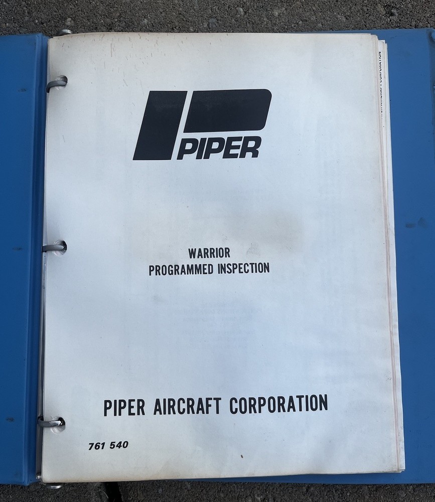 Piper Warrior Programmed Inspection 761-540 Original