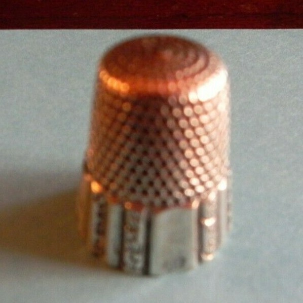 Vintage Sterling Silver Thimble "Star" Hallmark