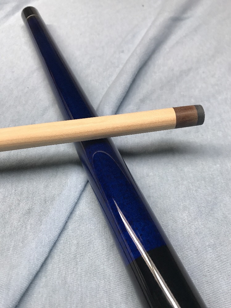 J&J Blue Stained Wrapless Dedicated Break Cue Stick