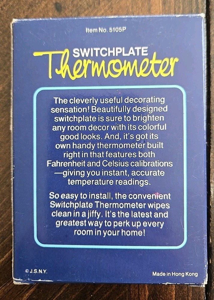 Vintage Switch Plate Cover Penguins Thermometer