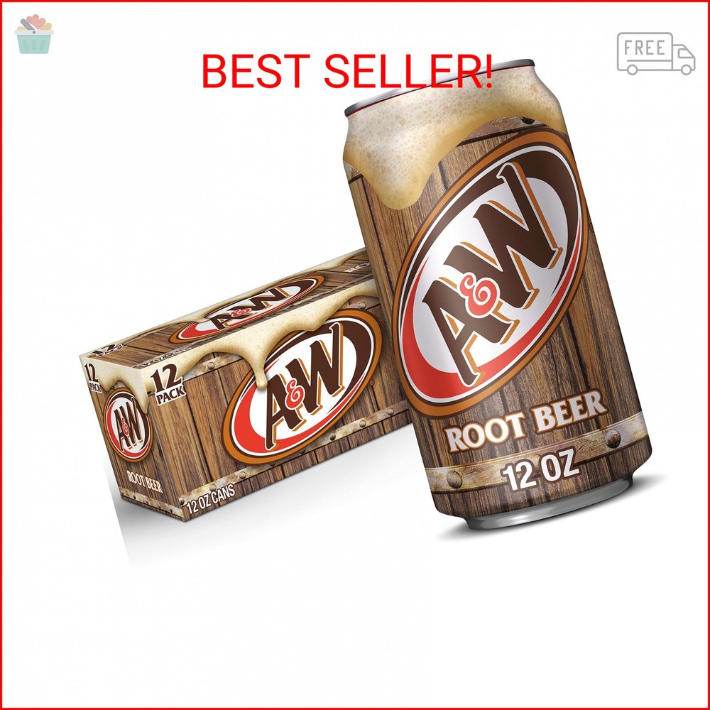 A&W Root Beer Soda, 12 fl oz cans, 12 pack