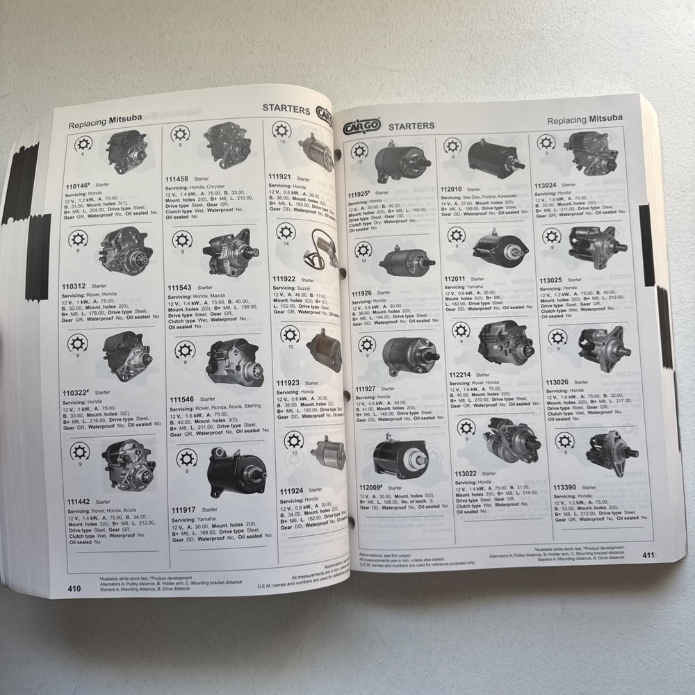 HC Cargo Alternators & Starters DC-Motors & Dynastarters 2011/2012 Catalog