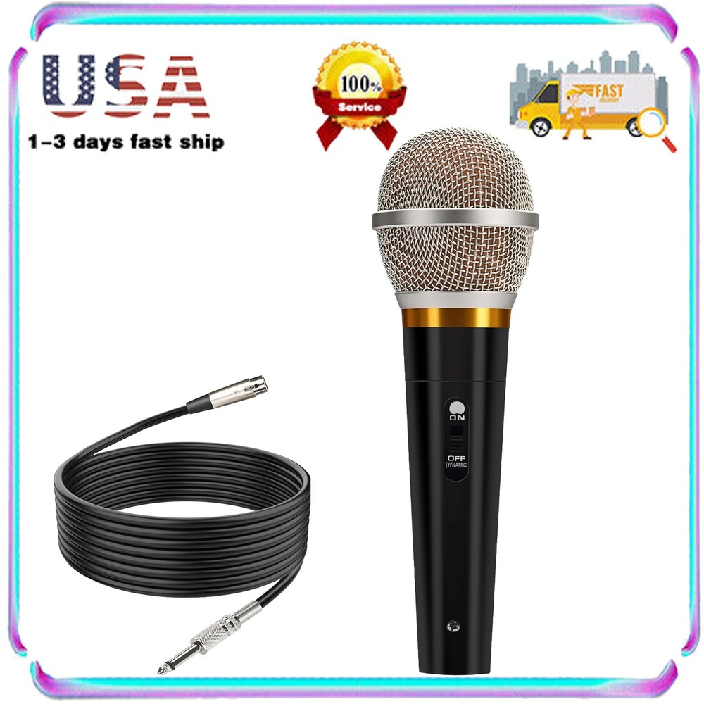 Professional Handheld Dynamic Microphone XLR Connection With On/Off Switch