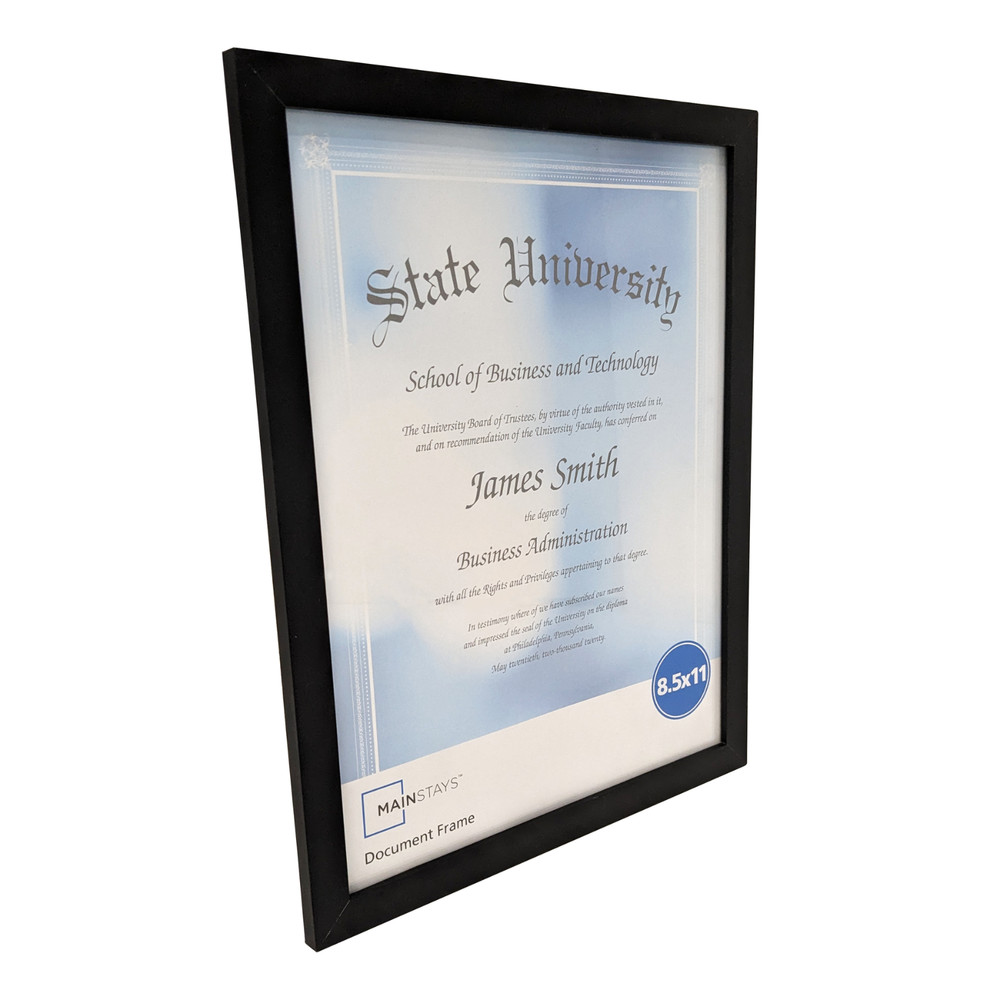 (2-Pack) 8.5x11 Document Picture Frame Certificate Wall Home Office Decor, Black