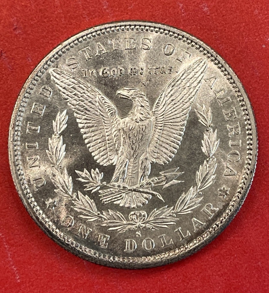 1880 S Morgan Silver Dollar, Gem Uncirculated.