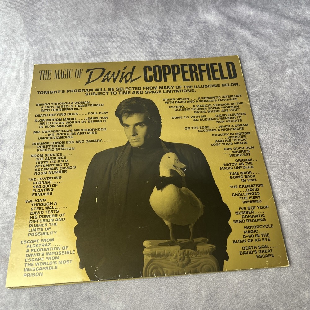 David Copperfield Signed Magic Show Program Vintage Illusionist Memorabilia