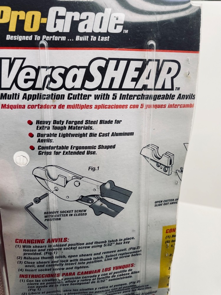 Pro-Grade VersaShear interchangeable Cutters set of 4