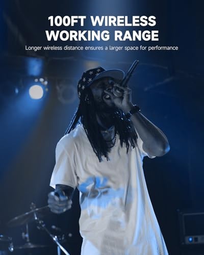 Wireless XLR Microphone Transmitter Receiver, 2.4GHz Plug-on Wireless