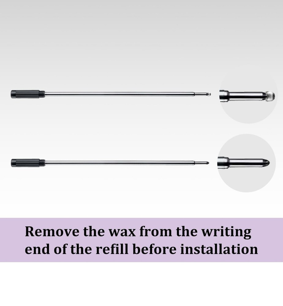 Black Ink Refills (10pcs), Replaceable Pens Refills, 1mm Medium Tip - Black