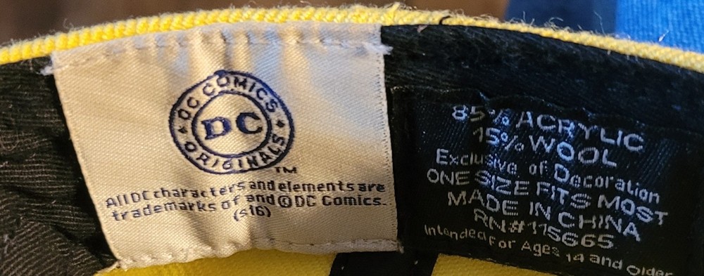 DC Comics Reverse Flash Logo Flat Bill Snapback Hat Yellow