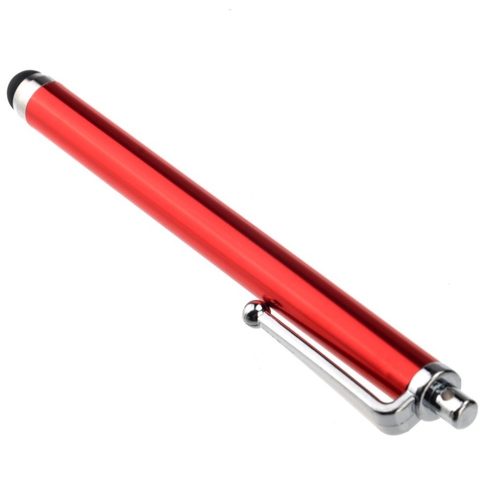 Universal Capacitive Stylus Pen Red for 2 Touch with Rubberized Tip