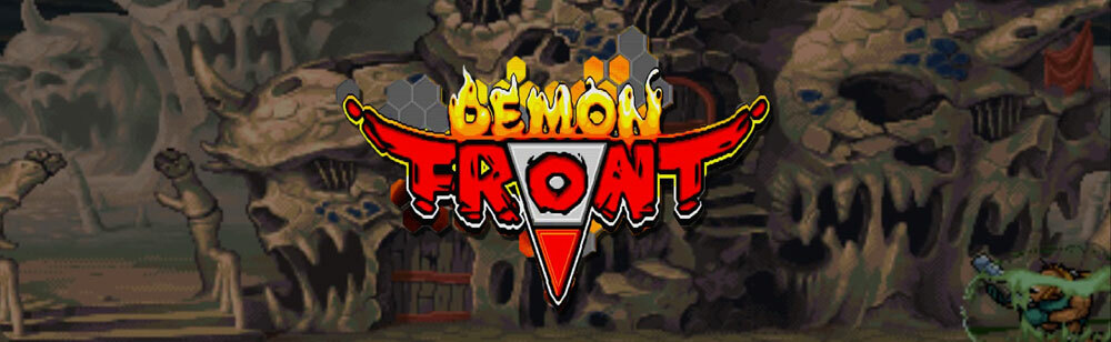 Demon Front Arcade Marquee 26" x 8"