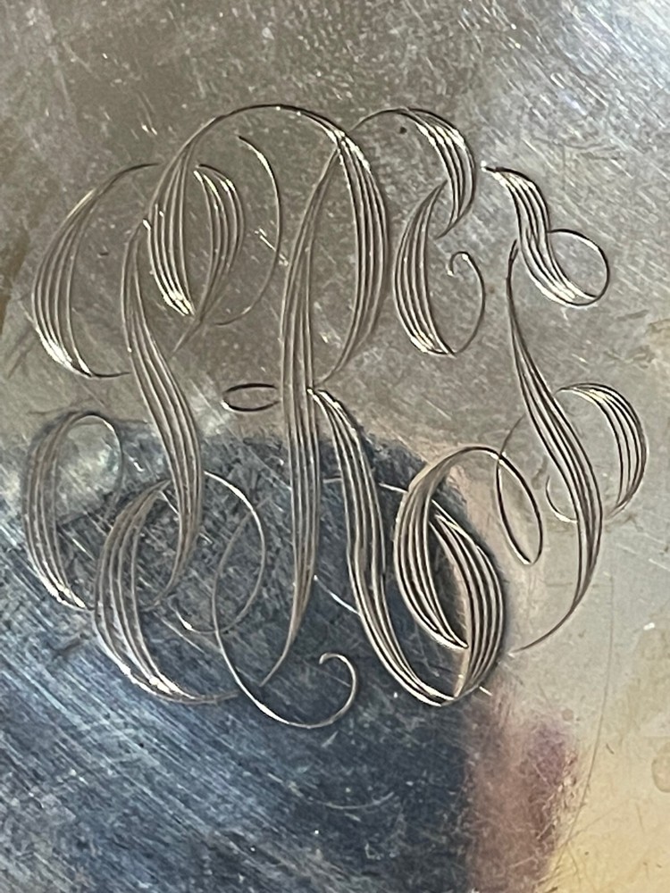 Towle Engraved Coaster No 012 Sterling Silver