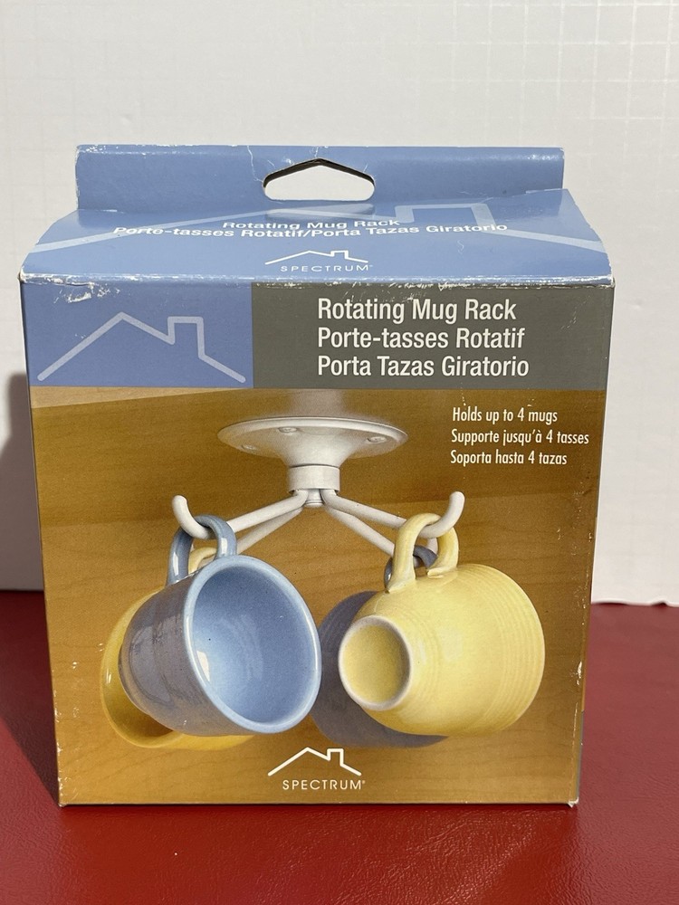 spectrum rotating white 4 mug Spinning hanging holder rack 2008
