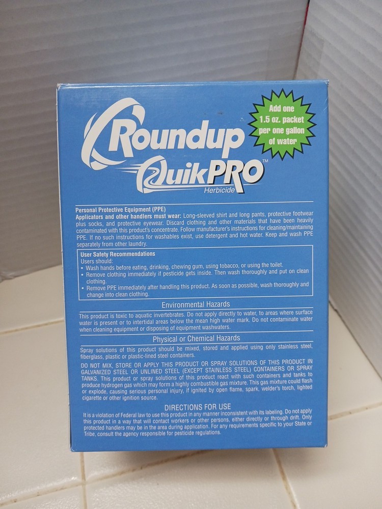 Roundup QuikPro Weed Killer Herbicide 73.3% QuickPro 5 Packets, 1 packet per Gal