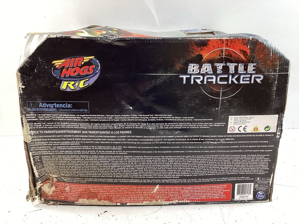Spin Master R/C Air Hogs Battle Tracker Robot Helicopter Sealed Original Box