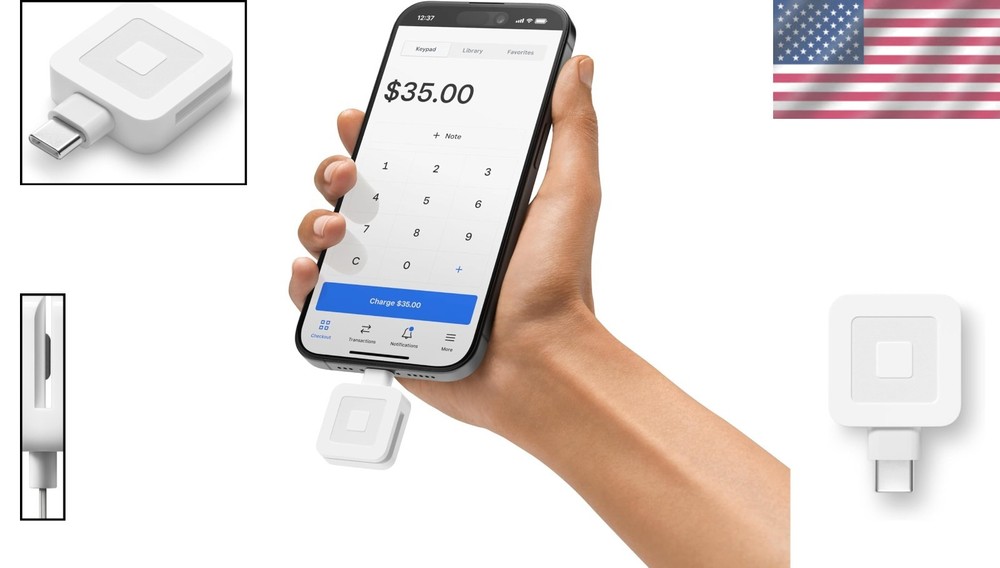 Effortless Mobile Payment Solution: USB-C Magstripe Reader for iPhone & Android