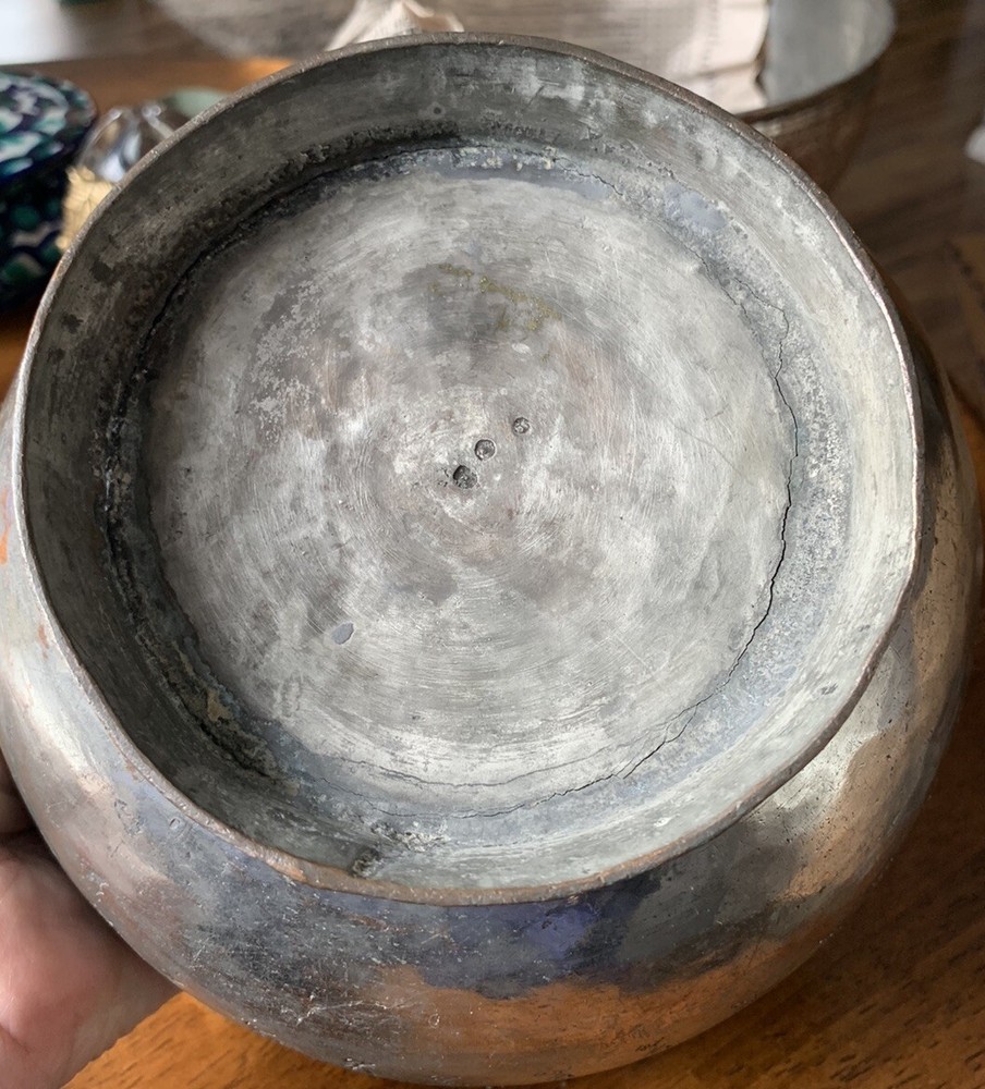 ISLAMIC Middle East silver Copper Hand Etched BOWL