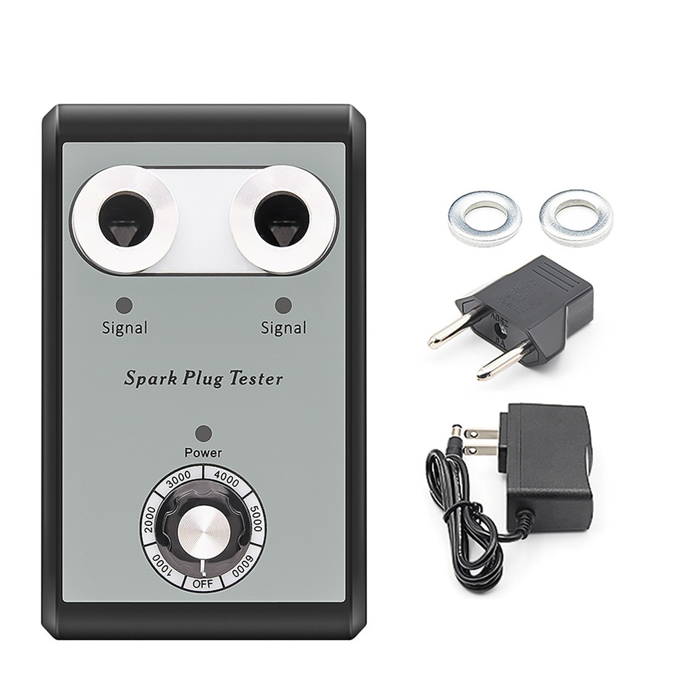 Protable 2 Plug Car Spark Plug Tester 12V Gasoline Ignition Plug Diagnostic Tool